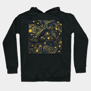 Starry Night Inspired: Vincent Van Gogh Masterpiece Pattern Hoodie